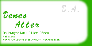 denes aller business card